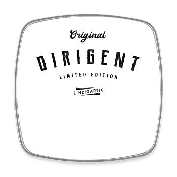 Dirigent Limited Edition Lustiges Dirigenten - Viereckiger Kühlschrankmagnet - Weiß - Vorne