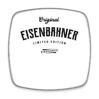 Eisenbahner Limited Edition - Viereckiger Kühlschrankmagnet - Weiß - Vorne