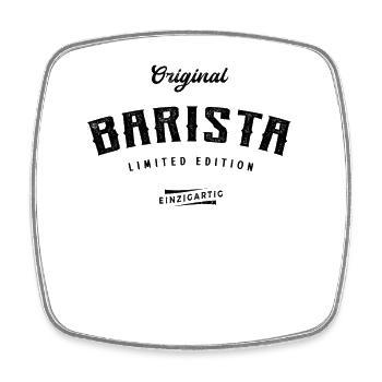 Barista Limited Edition - Viereckiger Kühlschrankmagnet - Weiß - Vorne