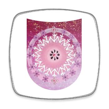 BlumenMandala Harmonie: Sonja Ariel von Staden - Magnet carré - blanc - Devant