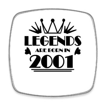 2001 - Jahrgang 2001 - Viereckiger Kühlschrankmagnet - Weiß - Vorne