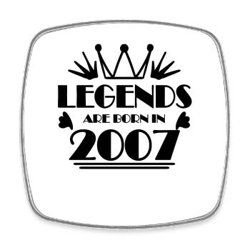 2007 - Jahrgang 2007 - Viereckiger Kühlschrankmagnet - Weiß - Vorne