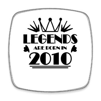 2010 - Jahrgang 2010 - Viereckiger Kühlschrankmagnet - Weiß - Vorne