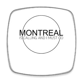 Montreal Saying - Square fridge magnet - white - Front