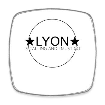 Dicton lyonnais - Magnet carré - blanc - Devant