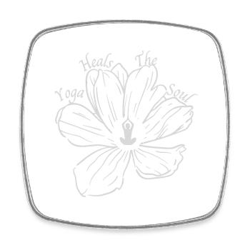 Yoga Heals the Soul - Yoga Vibe Tee - Square fridge magnet - white - Front
