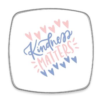 Kindness Matters - Awareness T-Shirt - Viereckiger Kühlschrankmagnet - Weiß - Vorne