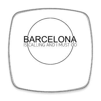Citation de Barcelone - Magnet carré - blanc - Devant