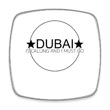 Dubaï Citation - Magnet carré - blanc - Devant