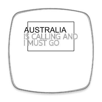Citation Australie - Magnet carré - blanc - Devant