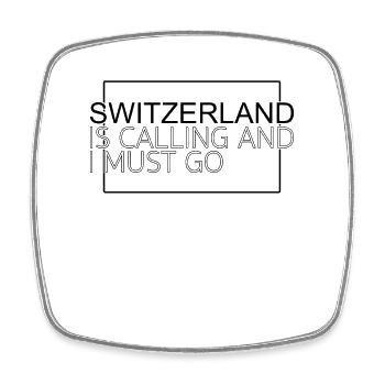 Suisse Dicton - Magnet carré - blanc - Devant