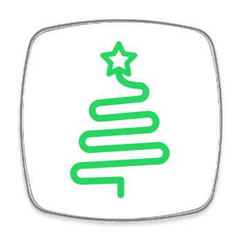 Noël, noël, noël, noël, noël, noël, noël, noël - Magnet carré - blanc - Devant