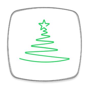 Noël, noël, noël, noël, noël, noël, noël, noël - Magnet carré - blanc - Devant