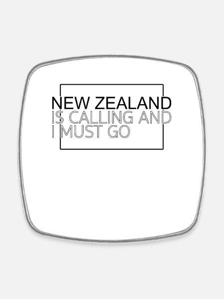Neuseeland Spruch - Viereckiger Kühlschrankmagnet - Weiß