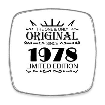 1978 - Baujahr 1978 - Jahrgang 1978 - Viereckiger Kühlschrankmagnet - Weiß - Vorne
