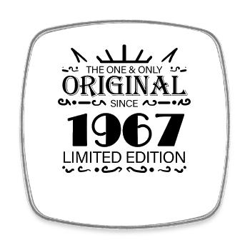 1967 - Baujahr 1967 - Jahrgang 1967 - Viereckiger Kühlschrankmagnet - Weiß - Vorne