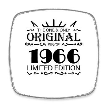 1966 - Baujahr 1966 - Jahrgang 1966 - Viereckiger Kühlschrankmagnet - Weiß - Vorne