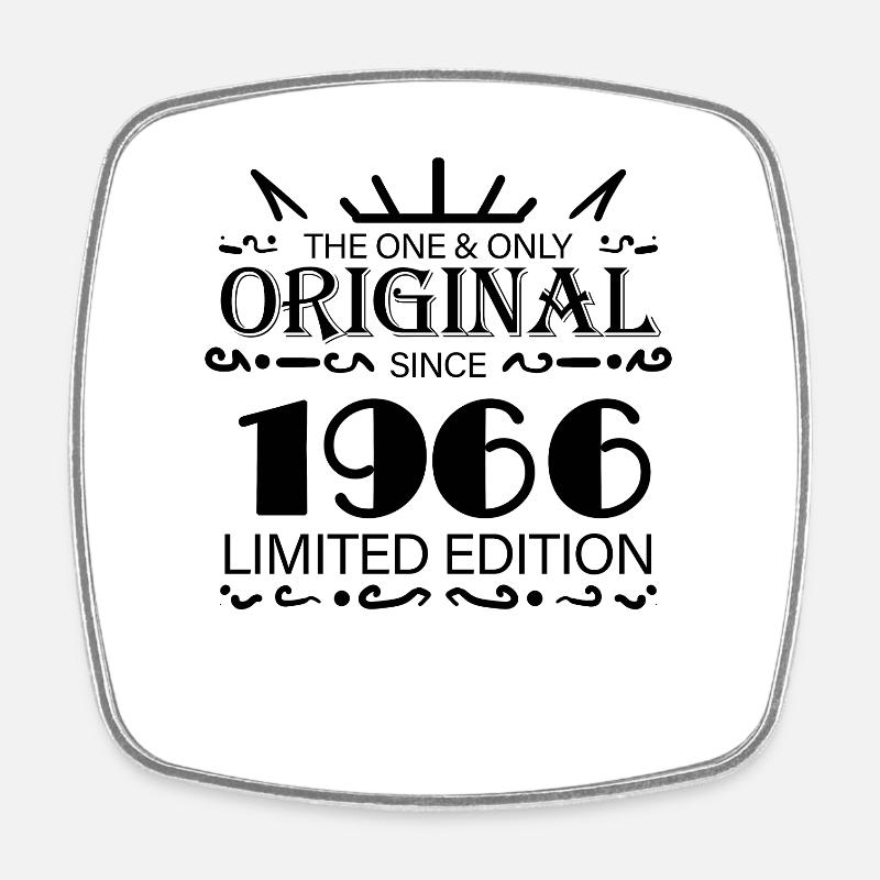 1966 - Année de construction 1966 - Naissance 1966 - Magnet carré - blanc