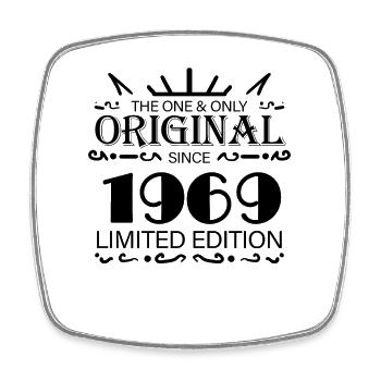 1969 - Année de construction 1969 - Naissance 1969 - Magnet carré - blanc - Devant