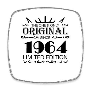 1964 - Year of construction 1964 - Born 1964 - Square fridge magnet - white - Front