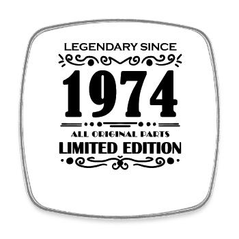 1974 - Square fridge magnet - white - Front