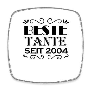 Beste Tante seit 2004 - Viereckiger Kühlschrankmagnet - Weiß - Vorne