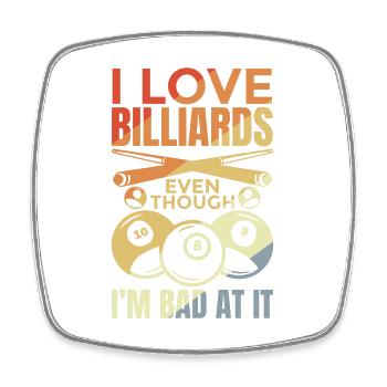 Funny billiard joke - Square fridge magnet - white - Front