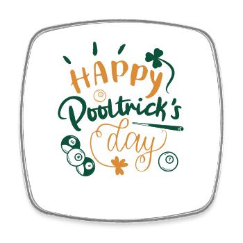 St. Patrick's Billiards - Square fridge magnet - white - Front