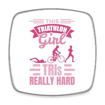 Triathlete Girls - Square fridge magnet - white - Front