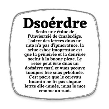 cerveau, cerveau humain, intelligent - Magnet carré - blanc - Devant