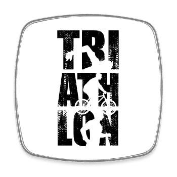Cycling Swimming Running - Square fridge magnet - white - Front