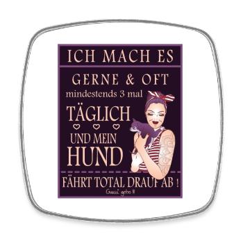 Hunde Tage gassi gehn - Viereckiger Kühlschrankmagnet - Weiß - Vorne