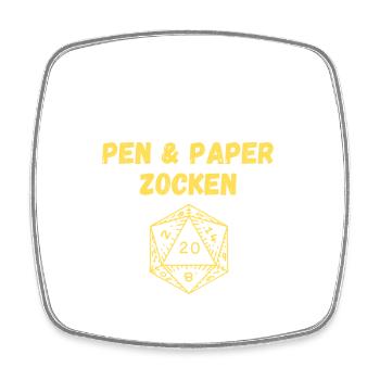 Ich wäre jetzt lieber am Pen Paper zocken - Viereckiger Kühlschrankmagnet - Weiß - Vorne