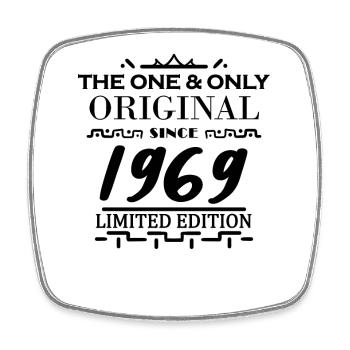 1969 - Année de construction 1969 - Naissance 1969 - Magnet carré - blanc - Devant