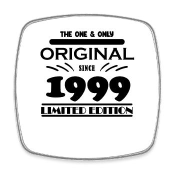1999 - Année de construction 1999 - Né en 1999 - Magnet carré - blanc - Devant