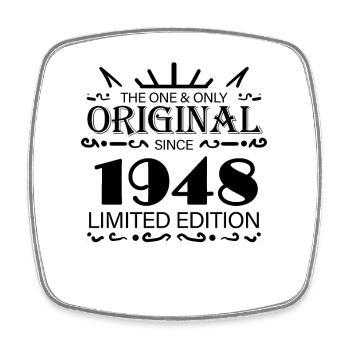 1948 - Baujahr 1948 - Jahrgang 1948 - Viereckiger Kühlschrankmagnet - Weiß - Vorne