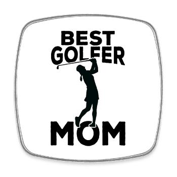Beste Golfer Mama - Viereckiger Kühlschrankmagnet - Weiß - Vorne