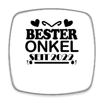 Bester Onkel seit 2022 - Viereckiger Kühlschrankmagnet - Weiß - Vorne