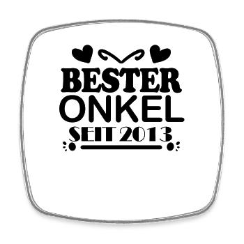 Bester Onkel seit 2013 - Viereckiger Kühlschrankmagnet - Weiß - Vorne