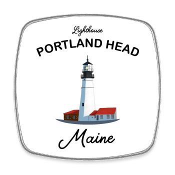 Portland Head, Lighthouse, Maine, US Coast - Square fridge magnet - white - Front