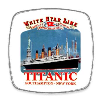 TITANIC création Louis RUNEMBERG © Adagp - Magnet carré - blanc - Devant