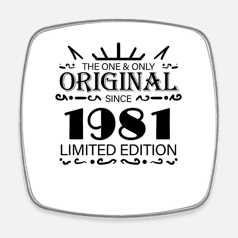 1981 - Année de construction 1981 - Naissance 1981 - Magnet carré - blanc