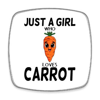 Carotte végétalienne Carotte Carotte Carottes - Magnet carré - blanc - Devant