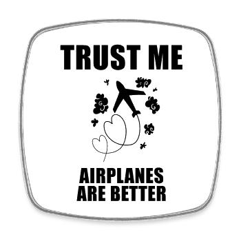 Flugzeuge Flugzeug Pilot Geschenk - Viereckiger Kühlschrankmagnet - Weiß - Vorne