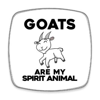 Goat Goat Goat - Square fridge magnet - white - Front