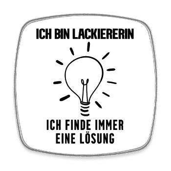 Lackierer Geschenk Beruf Ausbildung - Viereckiger Kühlschrankmagnet - Weiß - Vorne