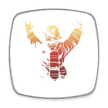 Fire brigade Firefighter Volunteer fire brigade - Square fridge magnet - white - Front