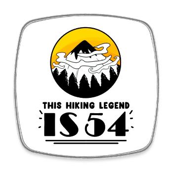 Mountain hiking 54th birthday hiker 54 years old - Square fridge magnet - white - Front