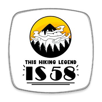 Berg Wandern 58. Geburtstag Wanderer 58 Jahre alt - Viereckiger Kühlschrankmagnet - Weiß - Vorne