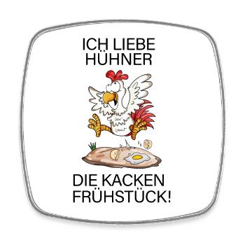 Hühner Hühnerbauer Landwirtschaft Hühnerhalter - Viereckiger Kühlschrankmagnet - Weiß - Vorne